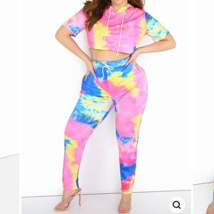 Crop top leggings set never worn